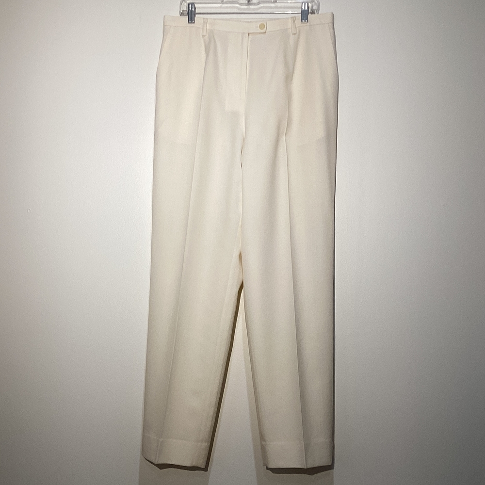 Pendleton Cream Straight-Leg Dress Trousers